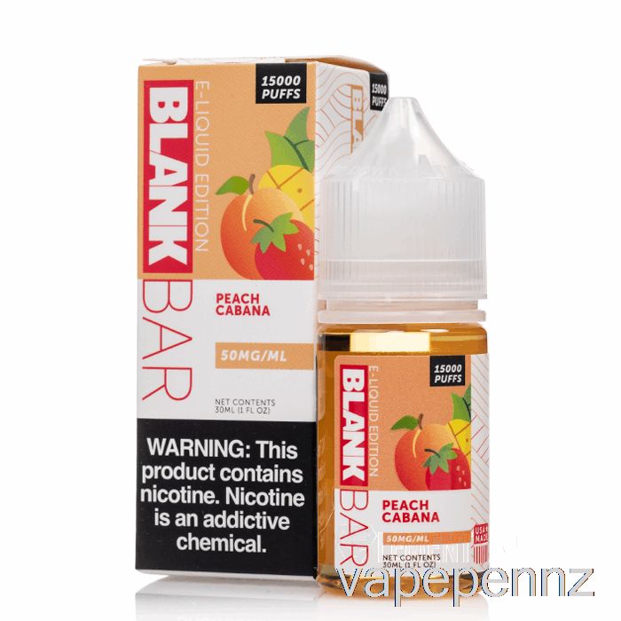 Peach Cabana - BLANK BAR Salts - 30mL 35mg VAPE NZ